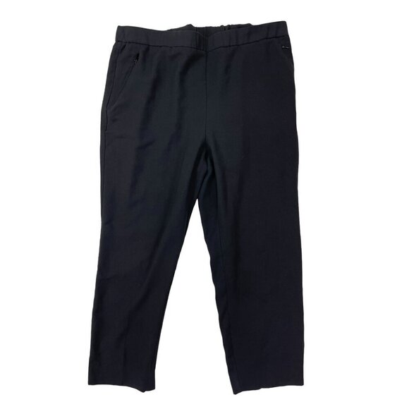 Chicos Womens Dress Pants 2.5R 14 Black Pull On Zip Pockets Elastic Waist - Picture 1 of 7
